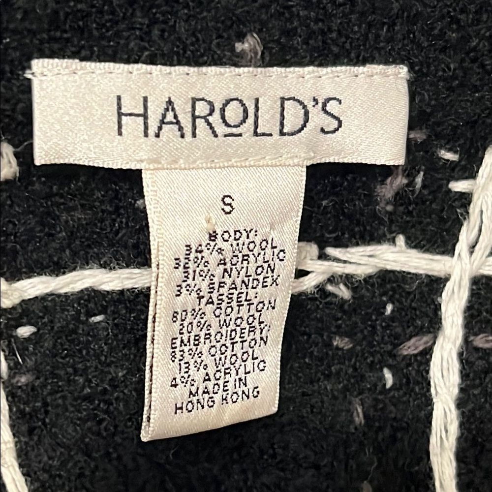 Vintage Harold’s-Women's Black and White Plaid Jacket - Picture 2 of 6